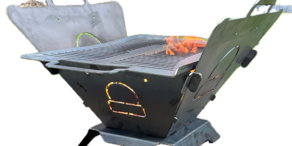MasterBBQ #1 – klappbare Feuerstelle mit Grillrost | Feuerstelle und Grill 2in1