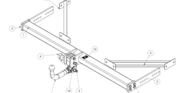 Abnehmbare Anhängerkupplung AL-KO für Wohnmobil - Fiat Ducato / Mercedes Sprinter, Rahmenbreite 1289 mm