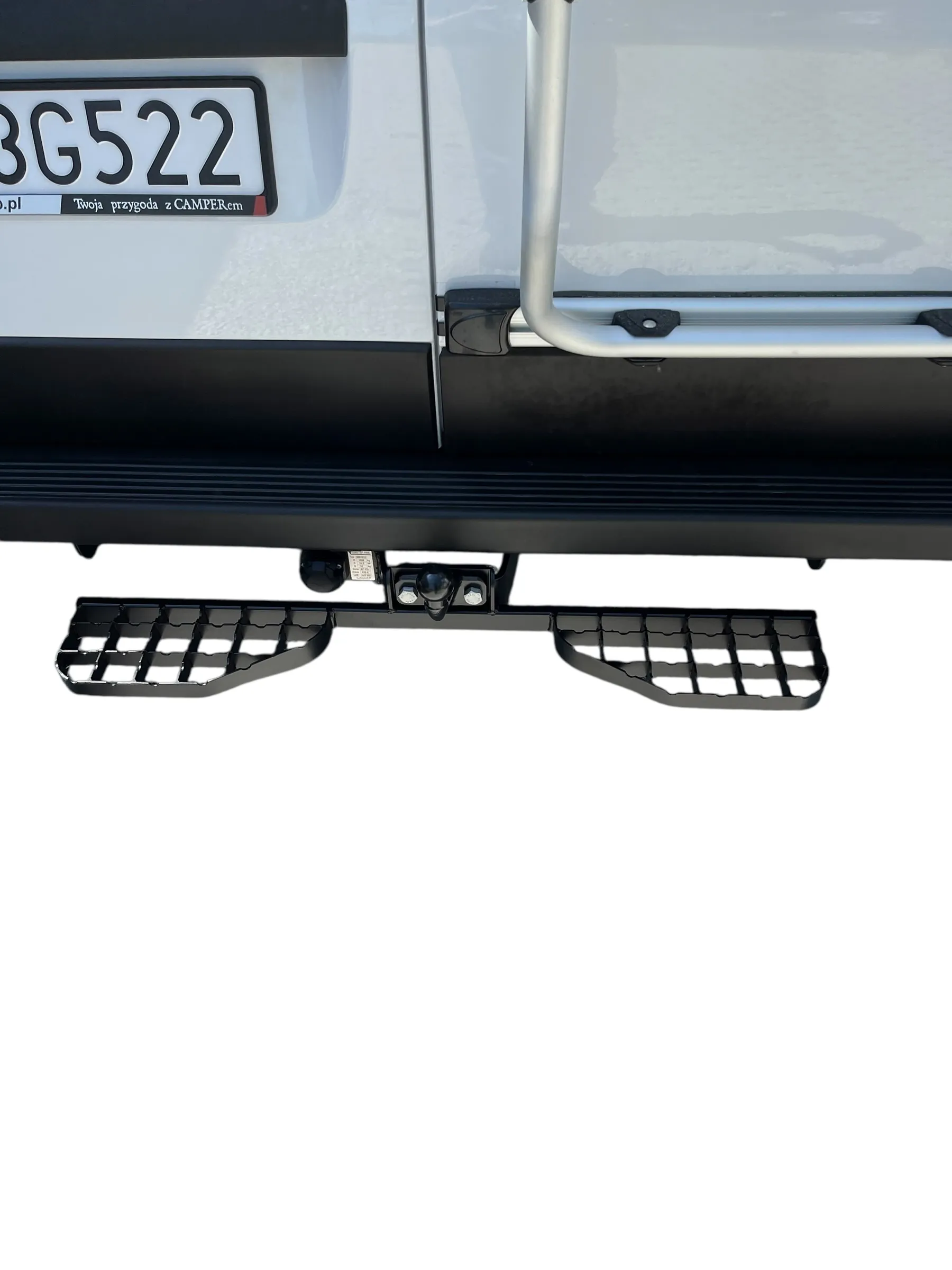 Doppelte Trittstufe für Anhängerkupplung M16 - Hecktrittstufe für Kastenwagen, Van und Camper – Bild 16