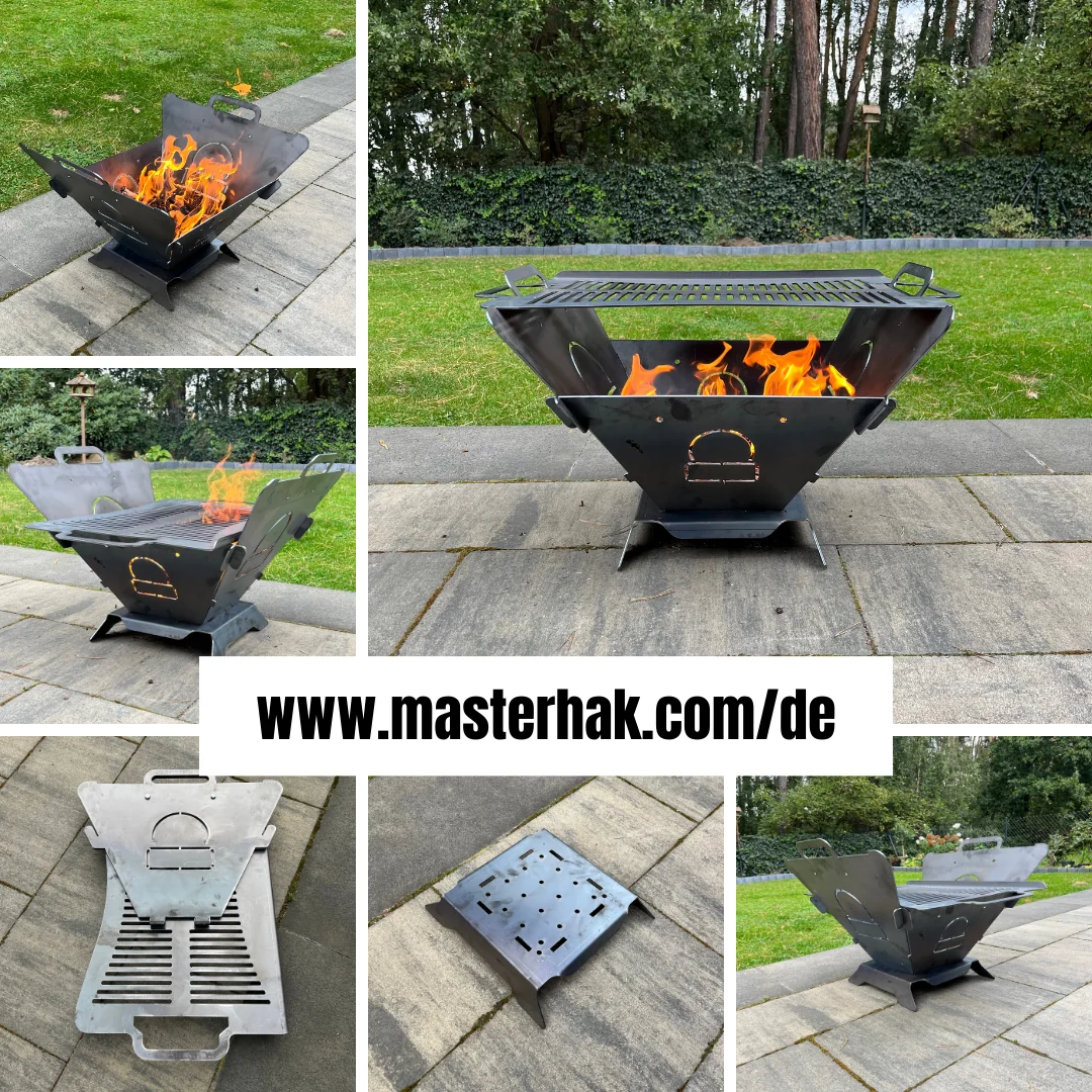 MasterBBQ #1 – klappbare Feuerstelle mit Grillrost | Feuerstelle und Grill 2in1 – Bild 14