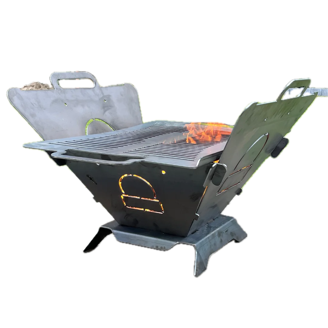 MasterBBQ #1 – klappbare Feuerstelle mit Grillrost | Feuerstelle und Grill 2in1