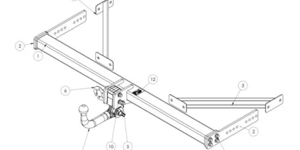 Abnehmbare Anhängerkupplung AL-KO für Wohnmobil - Fiat Ducato / Mercedes Sprinter, Rahmenbreite 1289 mm