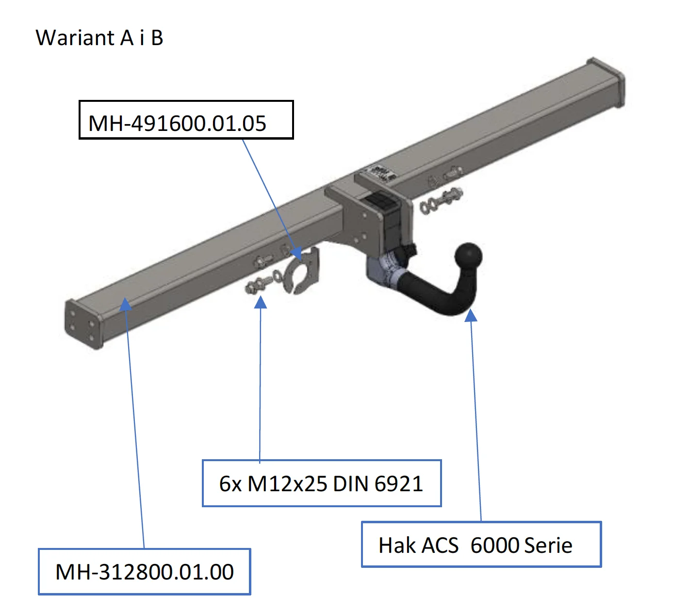 Abnehmbare Anhängerkupplung AL-KO für Wohnmobil - Fiat Ducato / Mercedes Sprinter, Rahmenbreite 1289 mm – Bild 3